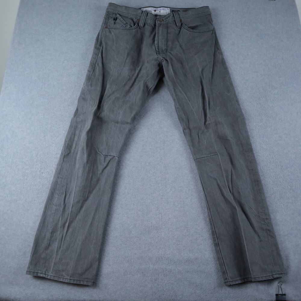 Akoo Jeans Mens 36 Straight Leg 5-Pocket‎ Cotton Denim Gray